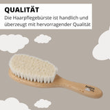 PARSA Beauty dětský kartáč na vlásky s kozí srstí - kartáč na dětské vlásky vyrobený z FSC® certifikovaného bukového dřeva - kartáč pro péči o jemné dětské vlásky - dětský kartáč Děti - péče o pleť a koupel Naty Shop