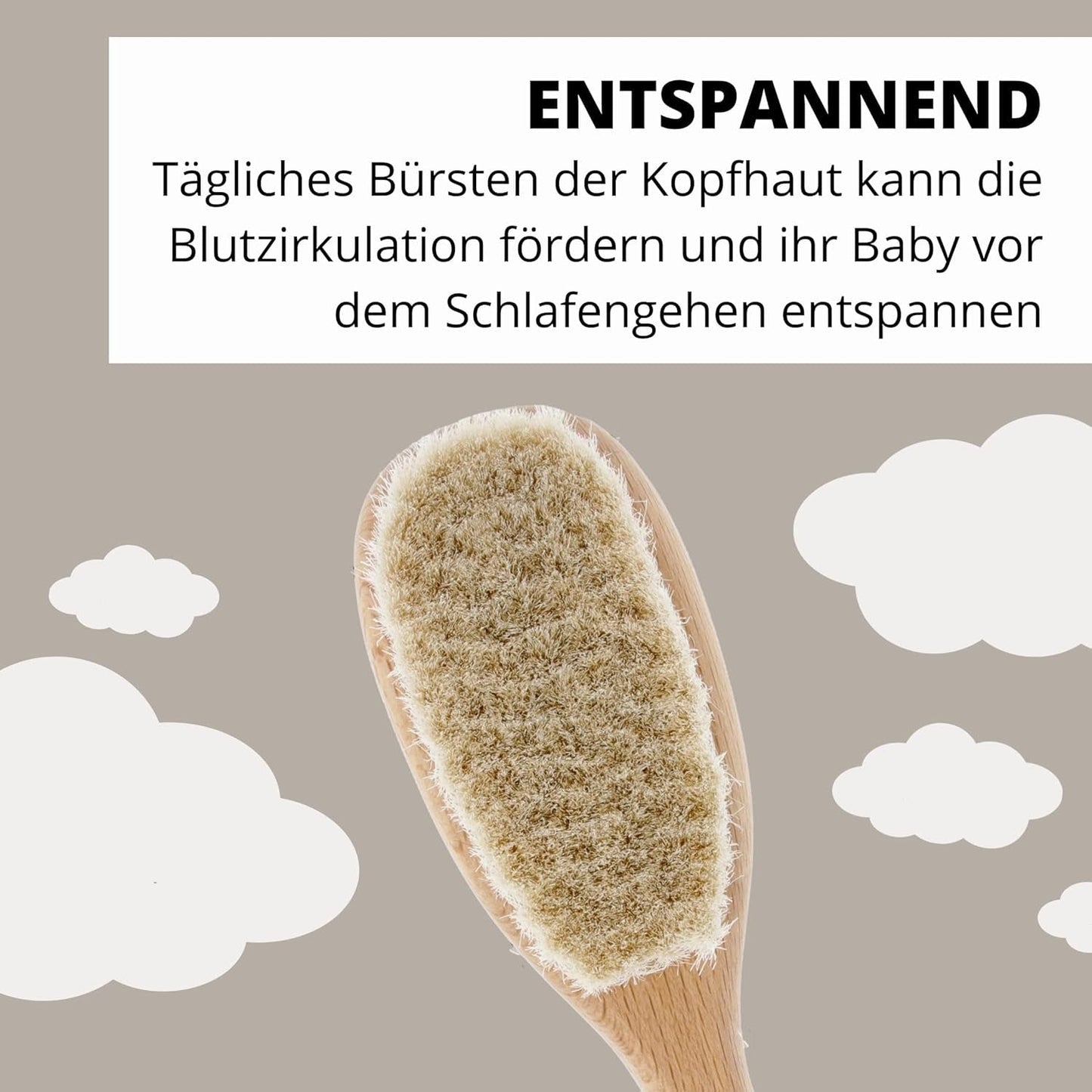 PARSA Beauty dětský kartáč na vlásky s kozí srstí - kartáč na dětské vlásky vyrobený z FSC® certifikovaného bukového dřeva - kartáč pro péči o jemné dětské vlásky - dětský kartáč Děti - péče o pleť a koupel Naty Shop