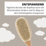 PARSA Beauty dětský kartáč na vlásky s kozí srstí - kartáč na dětské vlásky vyrobený z FSC® certifikovaného bukového dřeva - kartáč pro péči o jemné dětské vlásky - dětský kartáč Děti - péče o pleť a koupel Naty Shop