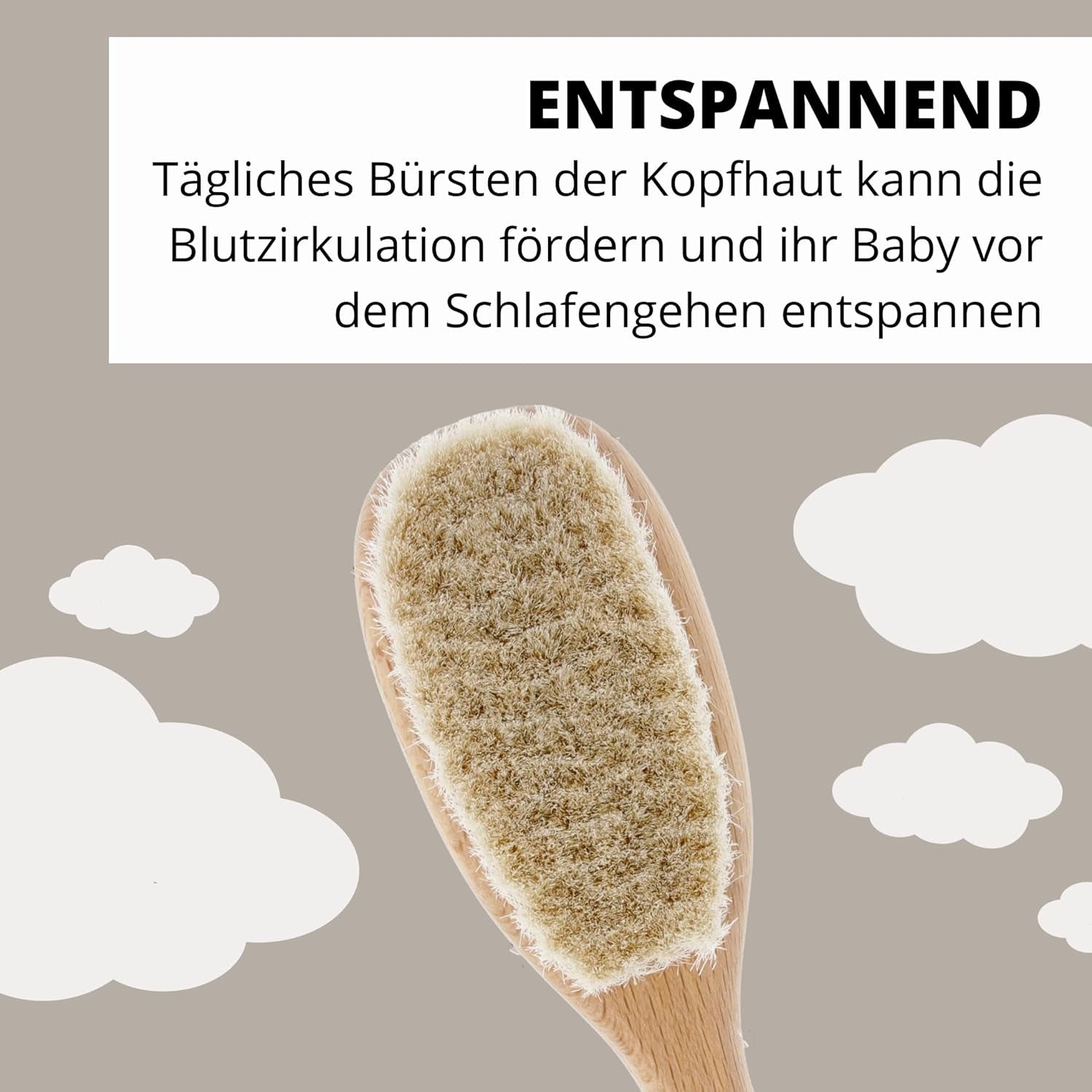 PARSA Beauty dětský kartáč na vlásky s kozí srstí - kartáč na dětské vlásky vyrobený z FSC® certifikovaného bukového dřeva - kartáč pro péči o jemné dětské vlásky - dětský kartáč Děti - péče o pleť a koupel Naty Shop