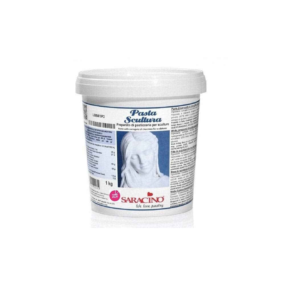 Tvarovací pasta Saracino - modelovací čokoládová náhražka dekorací 1 kg Made In Italy Cukrová pasta Naty Shop Výchozí název