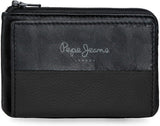 Pepe Jeans Joumma Bags Double Peněženka, Černá, 11 x 7 x 1,5 cm, Kůže, Černá, One Size, Peněženka Pánská peněženka Naty Shop Výchozí název