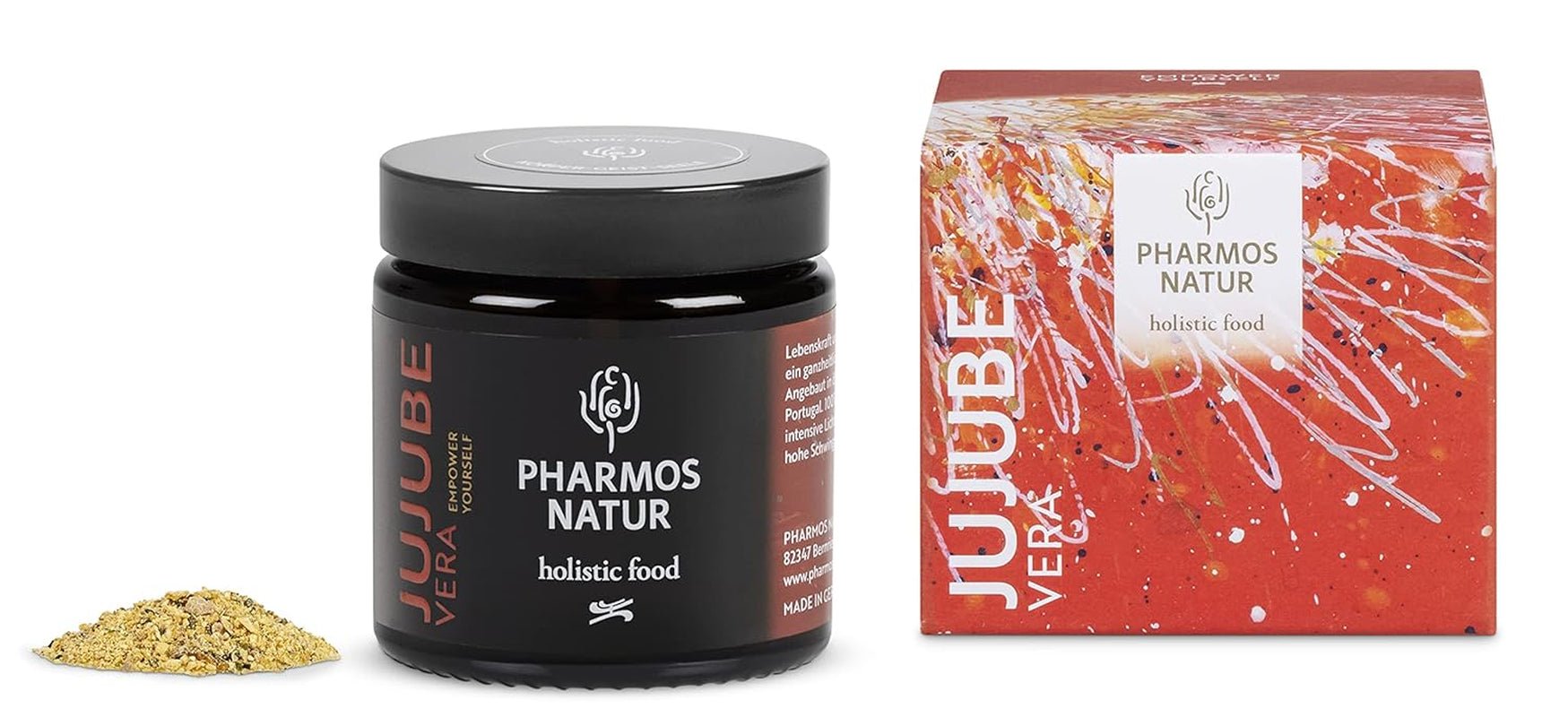 Pharmos Natur Jujube ovocný prášek 50 g - veganský, bezlepkový - přírodní potravinářský suchý prášek JujubeVera Dehydrované produkty Naty Shop