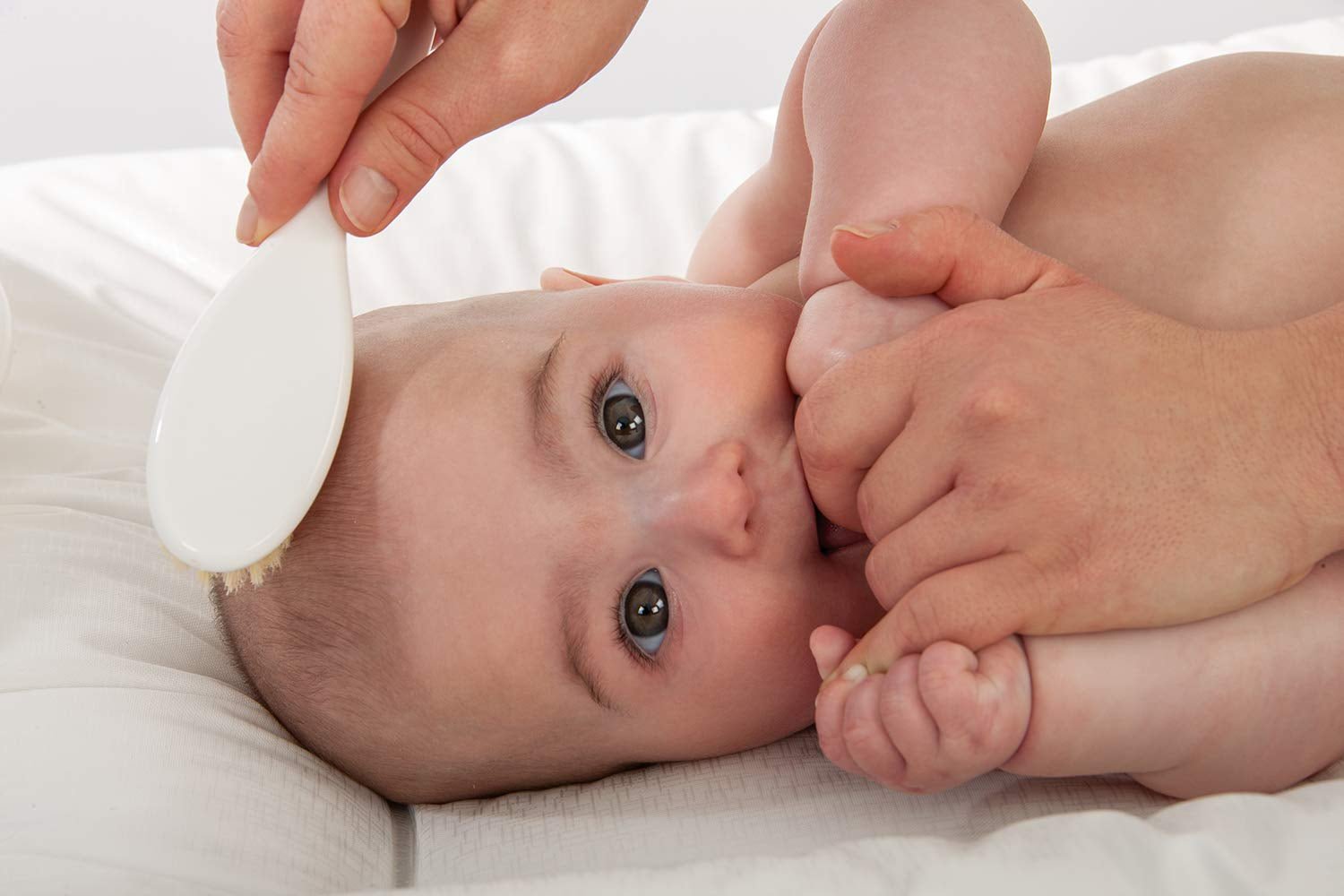 Hřeben a kartáč Rotho Babydesign, přírodní štětiny, od 0 měsíců, TOP/Bella Bambina, Babybleu Perl (světle modrá), 20059010301 Děti - Koupel a péče o pleť Naty Shop