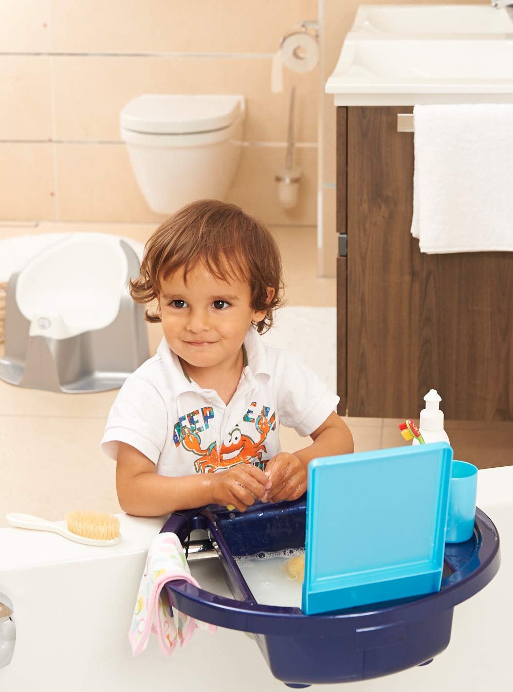 Hřeben a kartáč Rotho Babydesign, přírodní štětiny, od 0 měsíců, TOP/Bella Bambina, Babybleu Perl (světle modrá), 20059010301 Děti - Koupel a péče o pleť Naty Shop