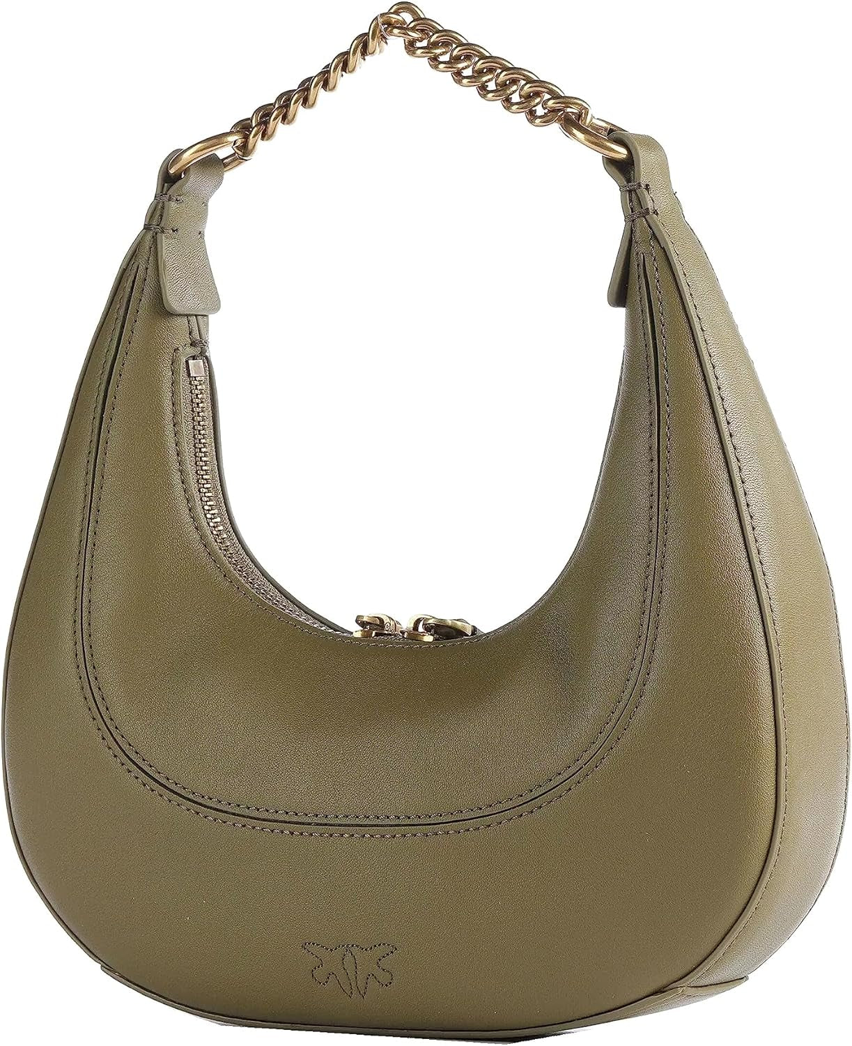 Pinko dámské BRIOCHE HOBO Mini KALB MORB, V62q_Green Thread-Antique Gold Dámské Tašky Naty Shop