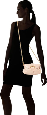 Pinko Dámská mini křišťálová taška přes rameno Jolene, O81m_Chocolate Gold Dámské tašky Naty Shop