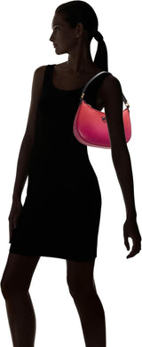 Pinko Half Moon mini kožená taška s přechodovou barvou, ya4l_Mult.fuchsia, oranžovo-černá Dámské tašky Naty Shop