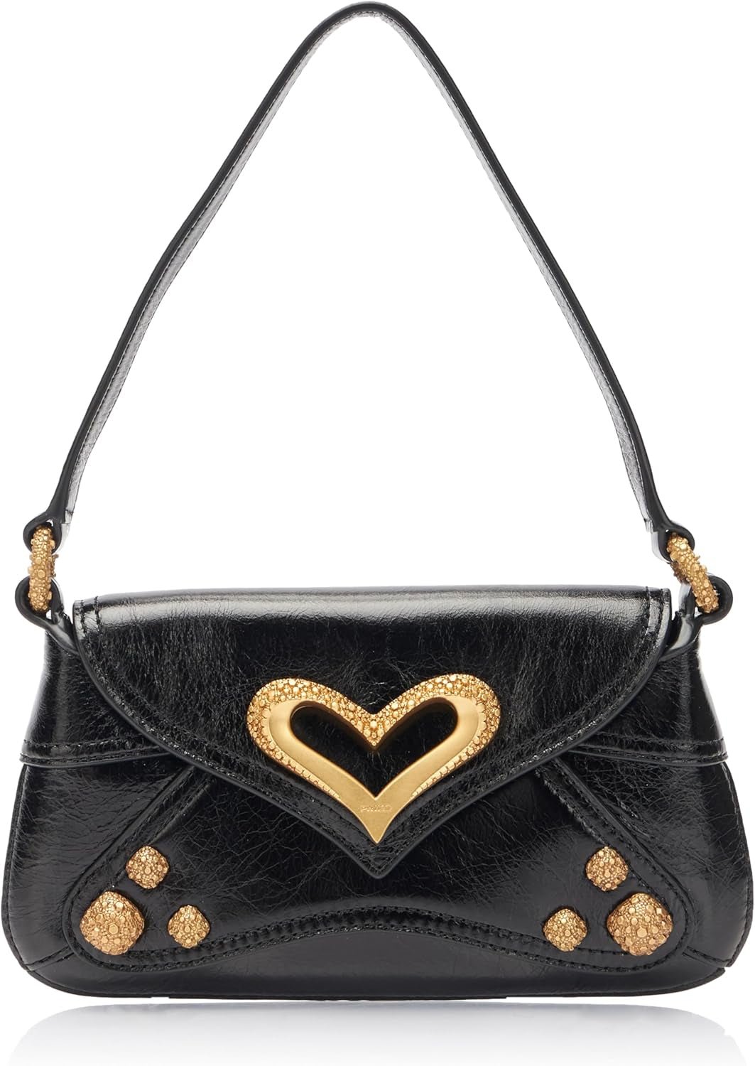Pinko Ladies 520 Ramen Baby Naplack Vintage Bag Dámské Tašky Naty Shop Z99M_Black Limousine-Chocolate Gold