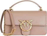 Pinko Ladies Love One Mini lehká lýtková hedvábná taška Dámské kabelky Naty Shop D01Q_Biscuit Ginger Antique Gold