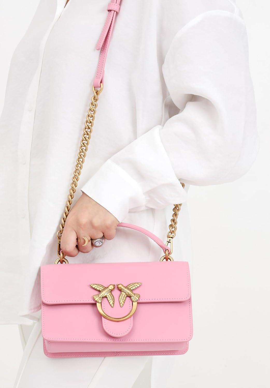 Pinko Ladies Love One Mini Lightweight Calf Silk Bag Dámské tašky Naty Shop