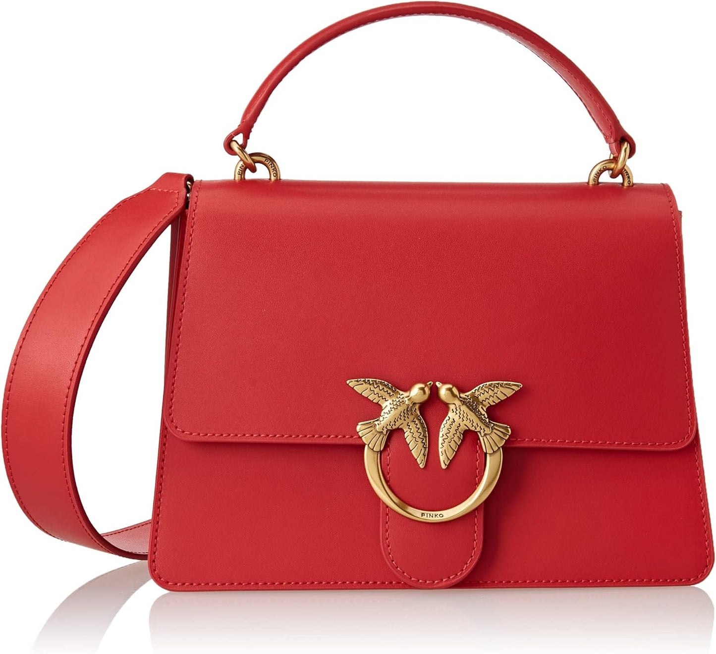 Pinko Ladies Love One Top Handle Classic Li Bag Dámské tašky Naty Shop R41Q_Red Garnet - Starožitné zlato