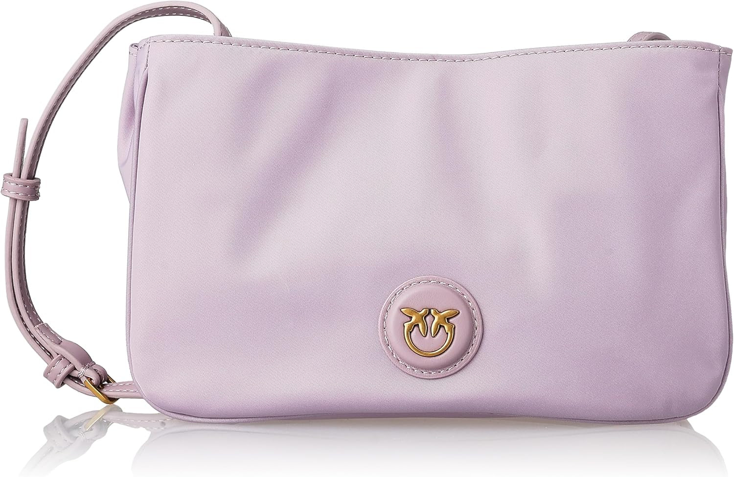 Pinko Ladies Recycled Gate Flat HORIZONTÁLNĚ OPAKOVANÉ Dámské tašky Naty Shop Y48Q_Tulipano Viola-Antque Gold