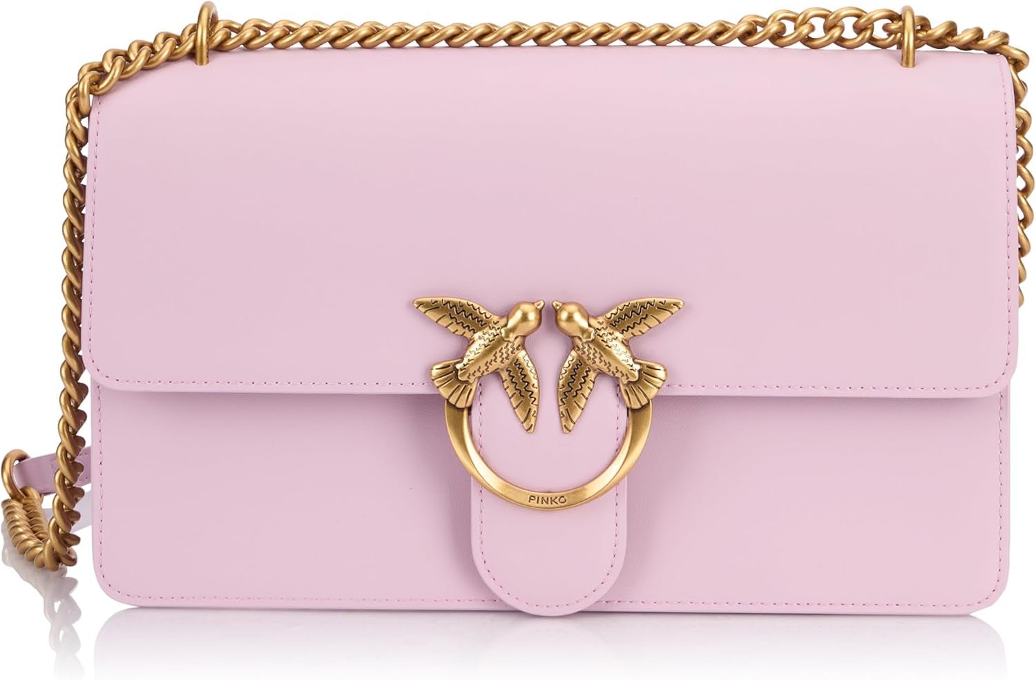 Pinko Love One Classic Dc Calf Leather Bag, wgq_lilac- Starožitné zlaté tašky Ženy Naty Shop Výchozí název