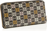 Pinko Women's Ryder Zip Around Leather Print Logo Cestovní peněženka na doplňky, Zm7q_Black/Brown/White.Antique Go Wallet Women Naty Shop