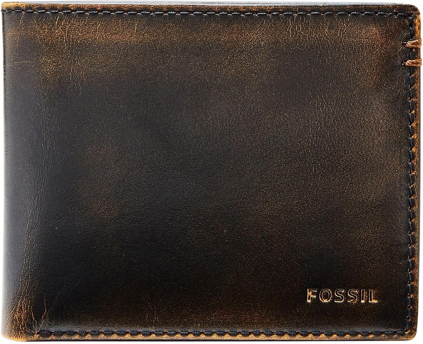 Pánská peněženka Fossil Wade Leather Bifold 11,43 cm D x 1,905 cm Š x 8,89 cm H Pánská peněženka Naty Shop Černá