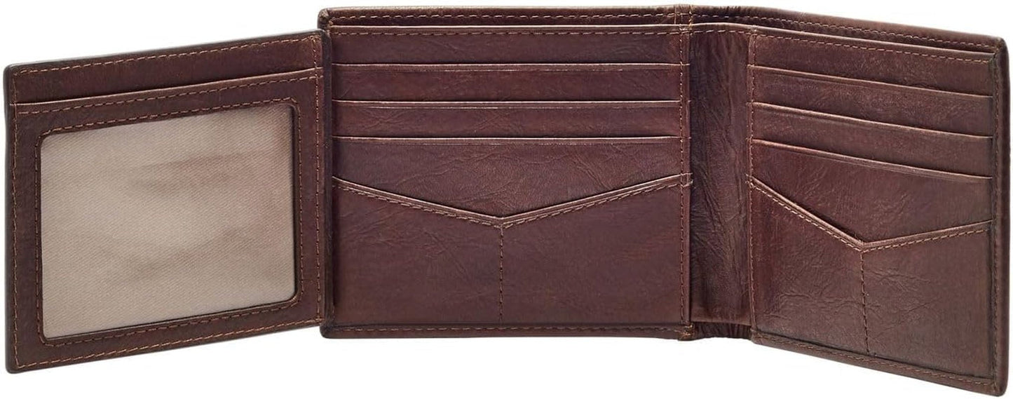 Pánská peněženka Fossil Ingram Leather Bifold Wallet 11,43 cm D x 1,905 cm Š x 8,89 cm H Pánská peněženka Naty Shop