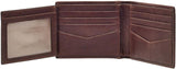 Pánská peněženka Fossil Ingram Leather Bifold Wallet 11,43 cm D x 1,905 cm Š x 8,89 cm H Pánská peněženka Naty Shop