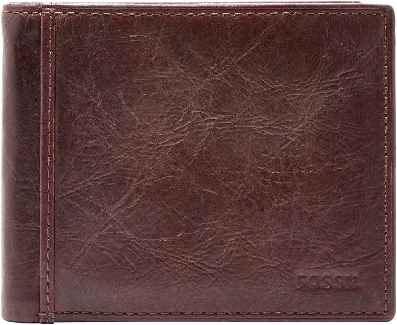 Pánská peněženka Fossil Ingram Leather Bifold 11,43 cm D x 1,905 cm Š x 8,89 cm V Pánská peněženka Naty Shop Hnědá