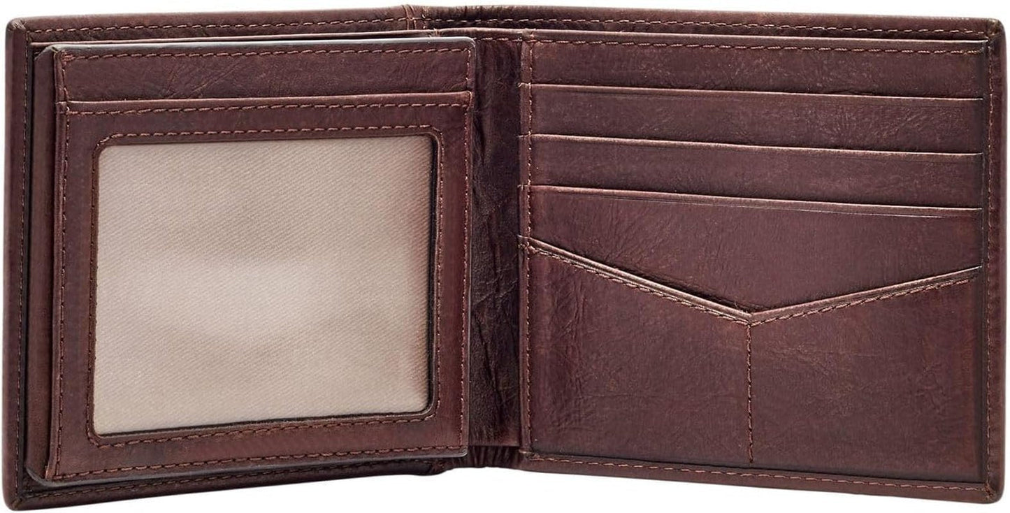 Pánská peněženka Fossil Ingram Leather Bifold Wallet 11,43 cm D x 1,905 cm Š x 8,89 cm H Pánská peněženka Naty Shop