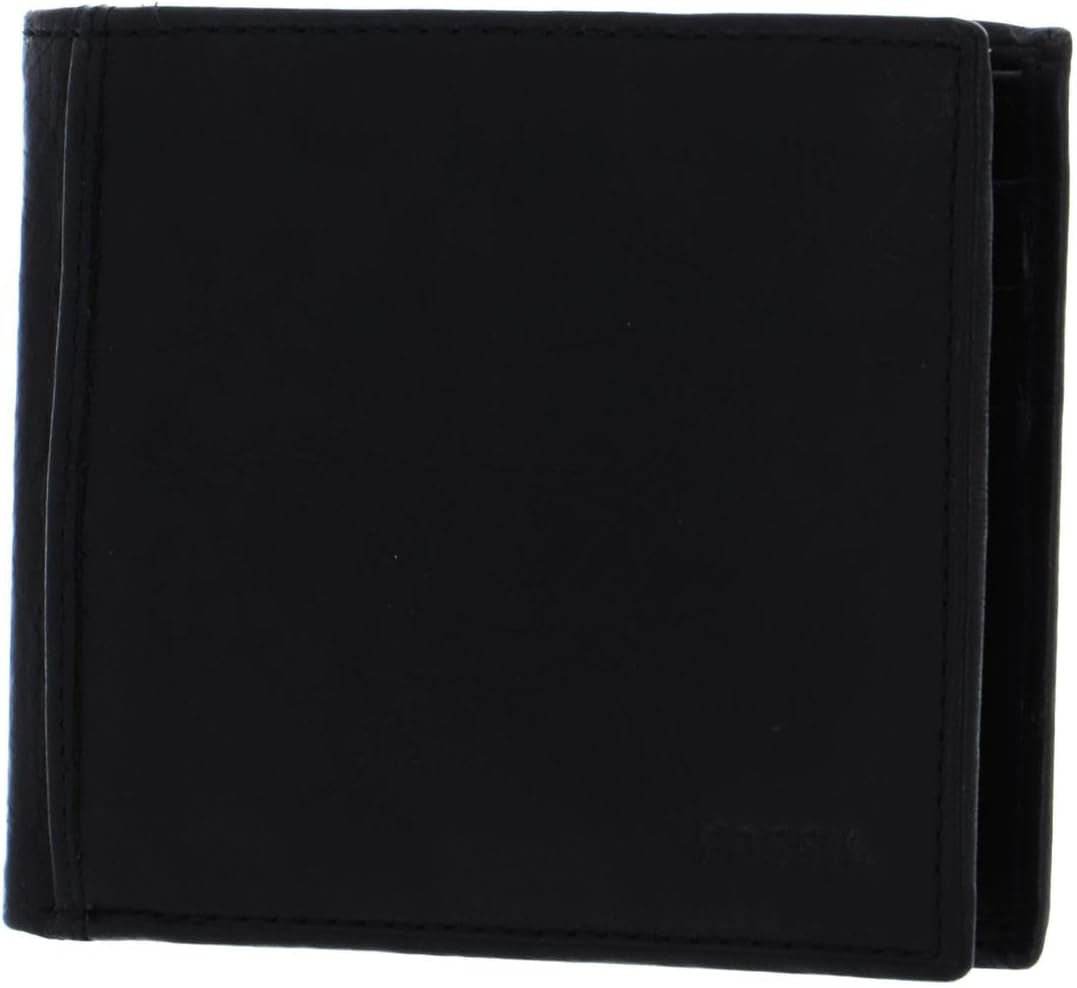 Pánská peněženka Fossil Ingram Leather Bifold 11,43 cm D x 1,905 cm Š x 8,89 cm V Pánská peněženka Naty Shop Černá