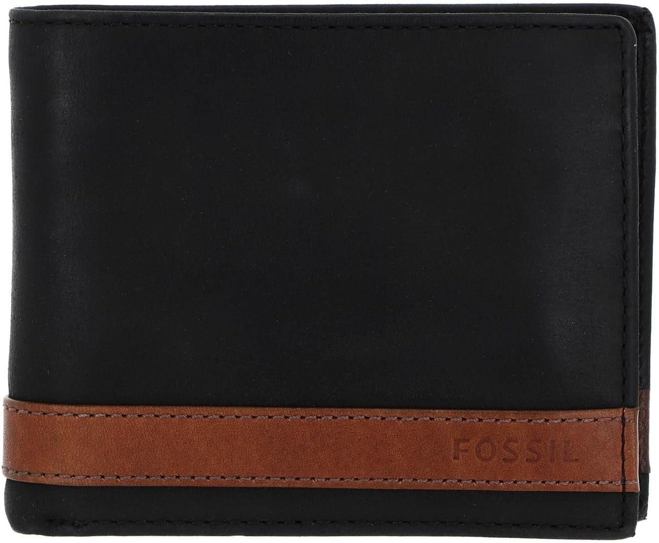 Pánská peněženka Fossil Quinn Leather Bifold 11,43 cm D x 2,54 cm Š x 9,525 cm H Pánská peněženka Naty Shop Černá