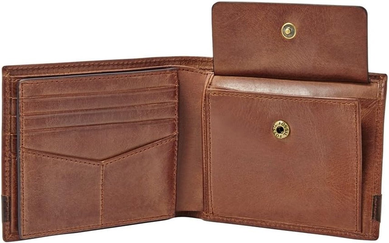 Pánská peněženka Fossil Quinn Leather Bifold 11,43 cm D x 2,54 cm Š x 9,525 cm H Pánská peněženka Naty Shop