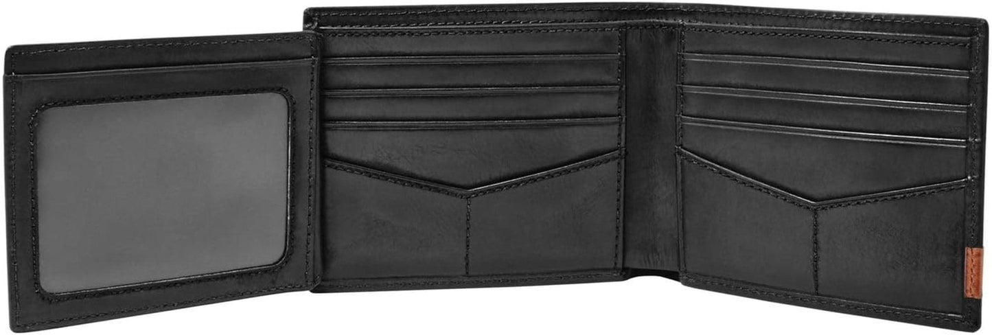 Pánská peněženka Fossil Quinn Leather Bifold 11,5 cm D x 2 cm Š x 9 cm V Pánská peněženka Naty Shop