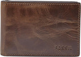 Peněženka Fossil Andrew Leather Bifold For Men 11,5 cm D x 1,9 cm Š x 7,7 cm V Pánská peněženka Naty Shop Derrick Dark Brown