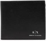 Peněženka Armani Exchange A|X Logo v hladké kůži, černá Pánská peněženka Naty Shop Výchozí název