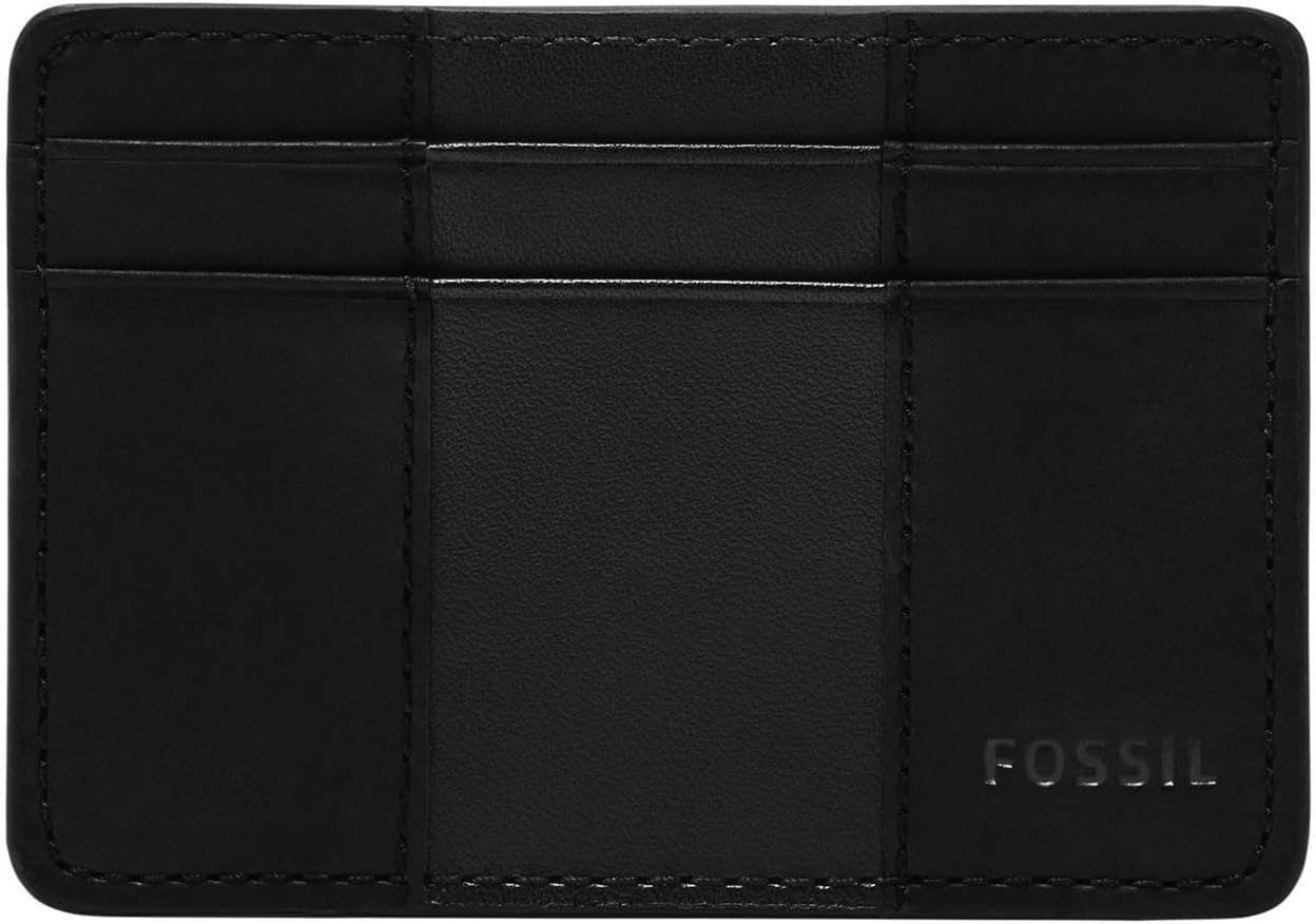 Pánská peněženka Fossil Everett kůže/PVC Středně hnědé držáky na karty 10,2 cm D x 0,6 cm Š x 7,0 cm V ML4398210 Pánská peněženka Naty Shop Černá