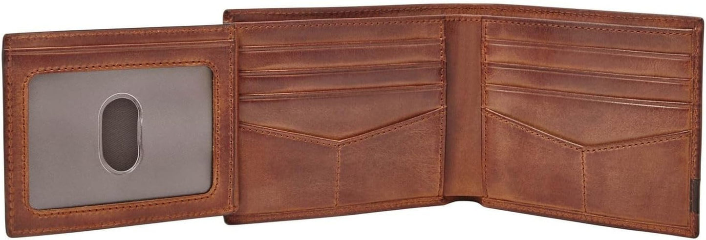Pánská peněženka Quinn Fossil – 100% hnědá kůže Bifold 11,5 cm D x 2 cm Š x 9 cm V ML3644200 Pánská peněženka Naty Shop