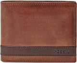 Pánská peněženka Quinn Fossil – 100% hnědá kůže Bifold 11,5 cm D x 2 cm Š x 9 cm V ML3644200 Pánská peněženka Naty Shop Hnědá