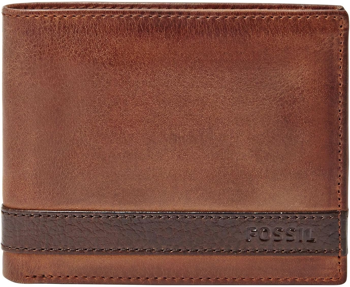 Pánská peněženka Quinn Fossil – 100% hnědá kůže Bifold 11,5 cm D x 2 cm Š x 9 cm V ML3644200 Pánská peněženka Naty Shop Hnědá