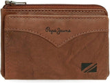 Peněženka Pepe Jeans bunda s držákem na karty, jedna velikost Pánská peněženka Naty Shop Brown