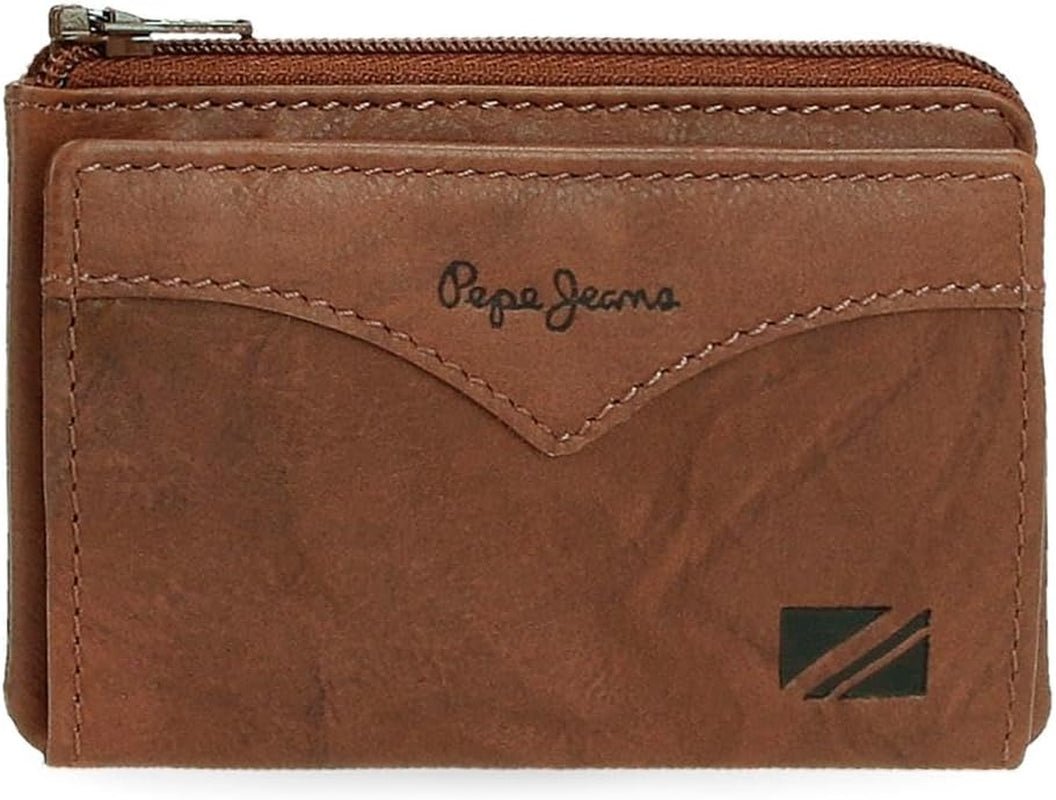 Peněženka Pepe Jeans bunda s držákem na karty, jedna velikost Pánská peněženka Naty Shop Brown