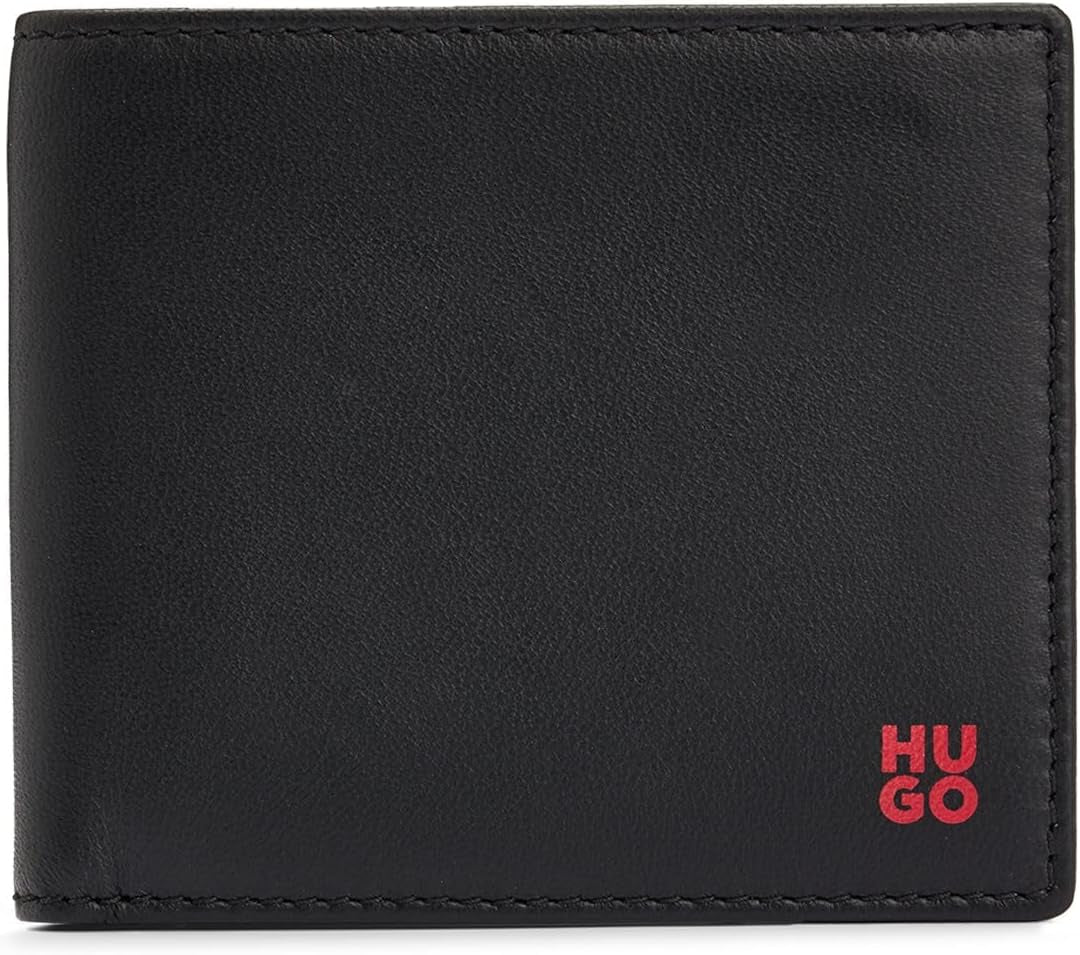 Pánská peněženka HUGO Tibby 8cc Nappa Leather Black Logo Stck Pánská peněženka Naty Shop Výchozí název