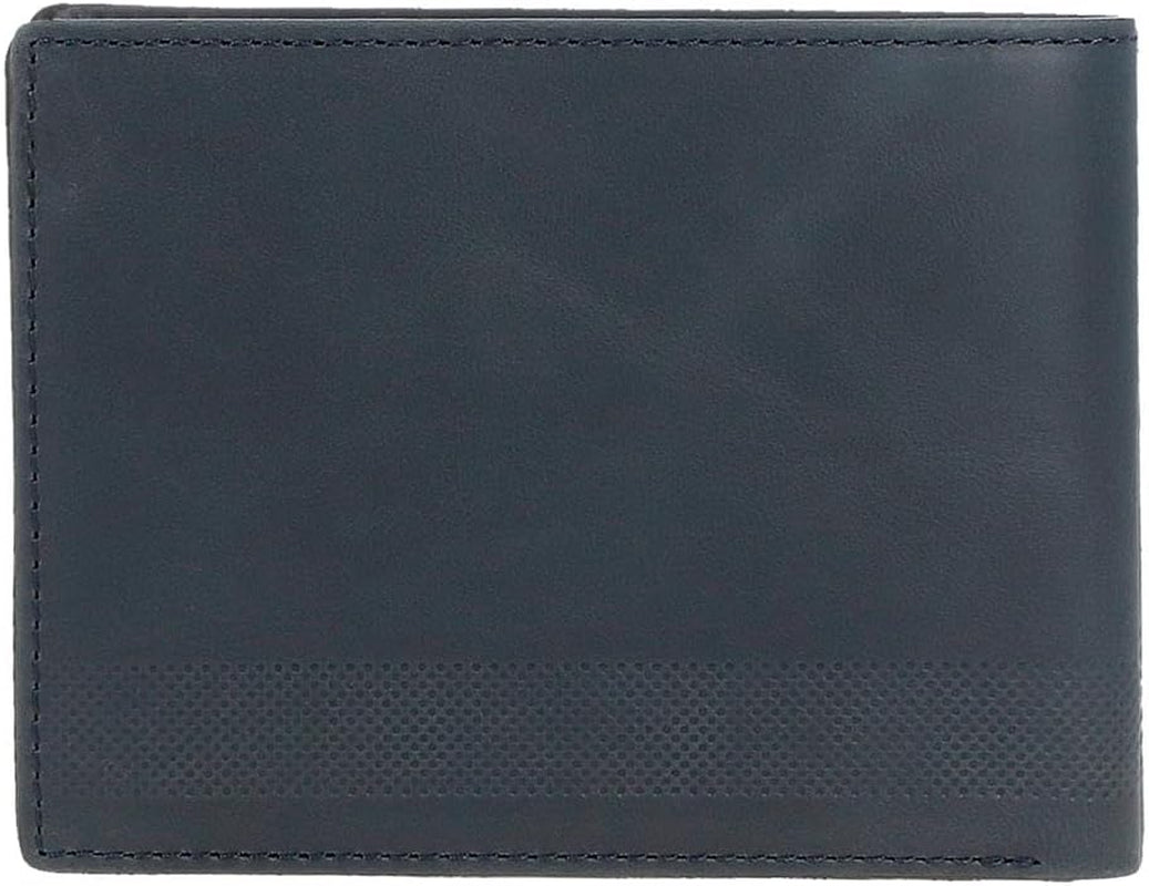 Pánská peněženka Pepe Jeans modrá 11,5 x 8 x 1 cm Kožená peněženka s ochranou RFID s kapsou na mince Pánská peněženka Naty Shop