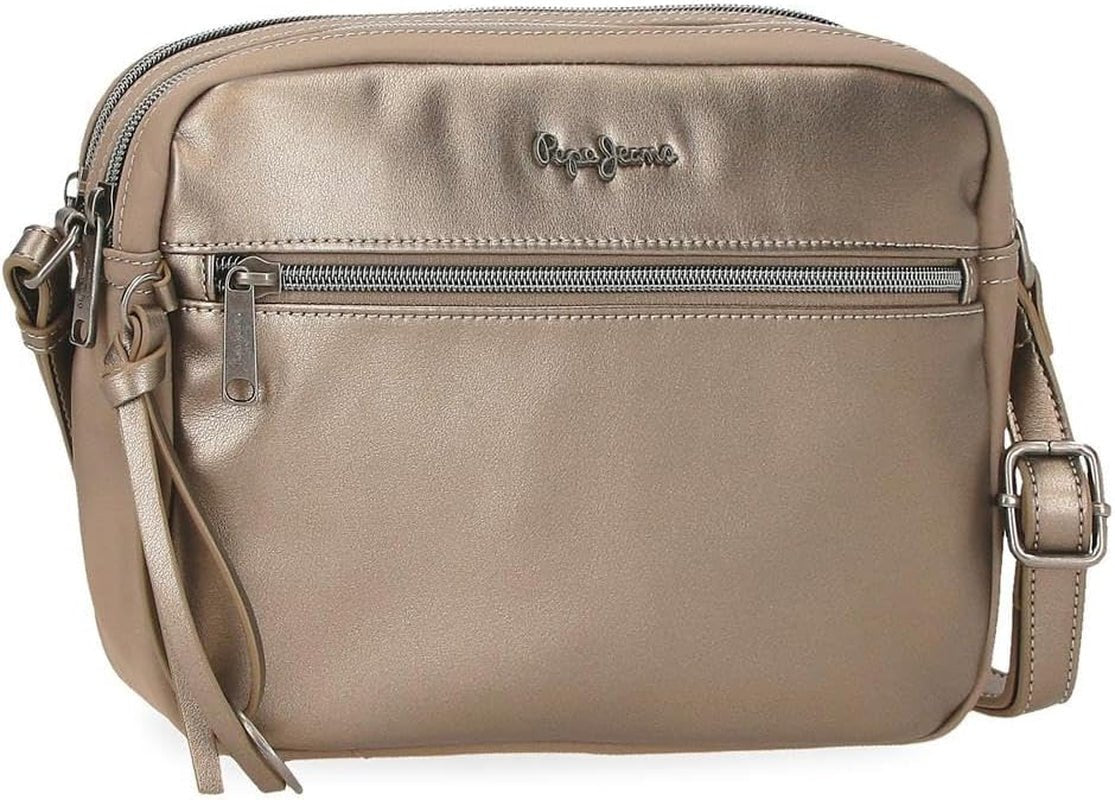 Pepe Jeans Ruby peněženka, peněženka, peněženka, vyrobená z polyesteru s detaily z umělé kůže. Přihrádky, zipy. Od Joumma Bags Dámská peněženka Naty Shop Rubin Dvojitá taška přes rameno