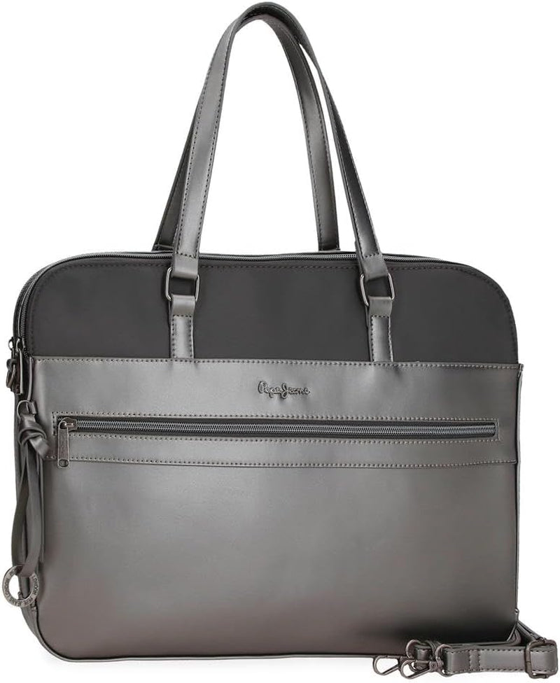 Pepe Jeans Ruby peněženka, peněženka, peněženka, vyrobená z polyesteru s detaily z umělé kůže. Přihrádky, zipy. Od Joumma Bags Dámská peněženka Naty Shop Anthracite Aktovka Pc