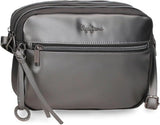 Pepe Jeans Ruby peněženka, peněženka, peněženka, vyrobená z polyesteru s detaily z umělé kůže. Přihrádky, zipy. Od Joumma Bags Dámská peněženka Naty Shop Antracitová taška přes rameno