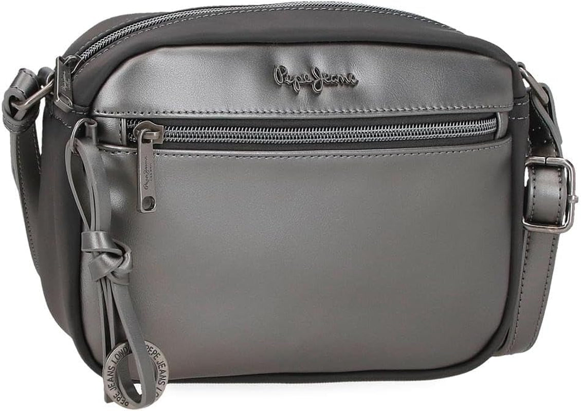 Pepe Jeans Ruby peněženka, peněženka, peněženka, vyrobená z polyesteru s detaily z umělé kůže. Přihrádky, zipy. Od Joumma Bags Dámská peněženka Naty Shop Antracitový popruh přes rameno