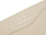 Dámská peněženka Armani Exchange Essential Wave Pisco Silver Printed Logo Tri-Fold Wallet Dámská peněženka Naty Shop