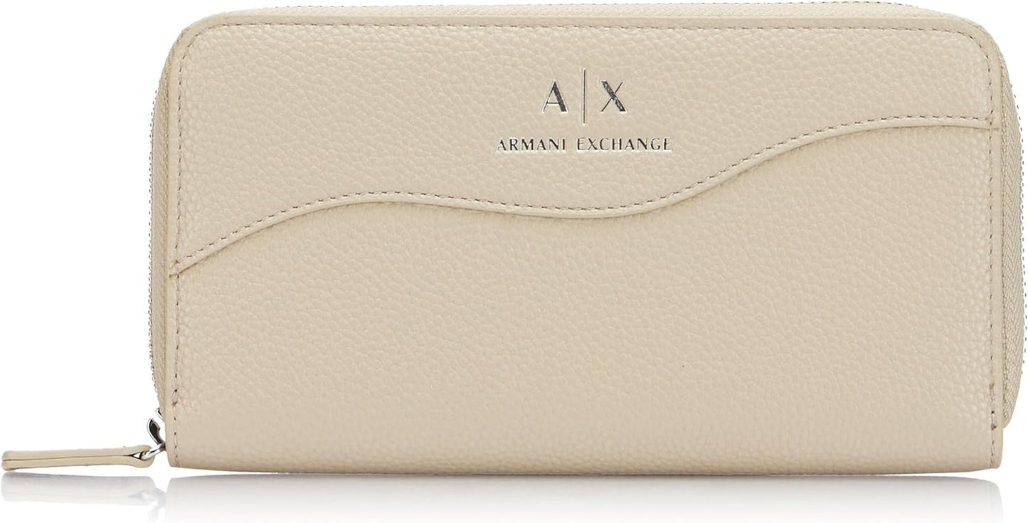 Dámská peněženka Armani Exchange Essential Wave Pisco Silver Logo Tri-Fold Wallet Naty Shop Dámská peněženka Výchozí název