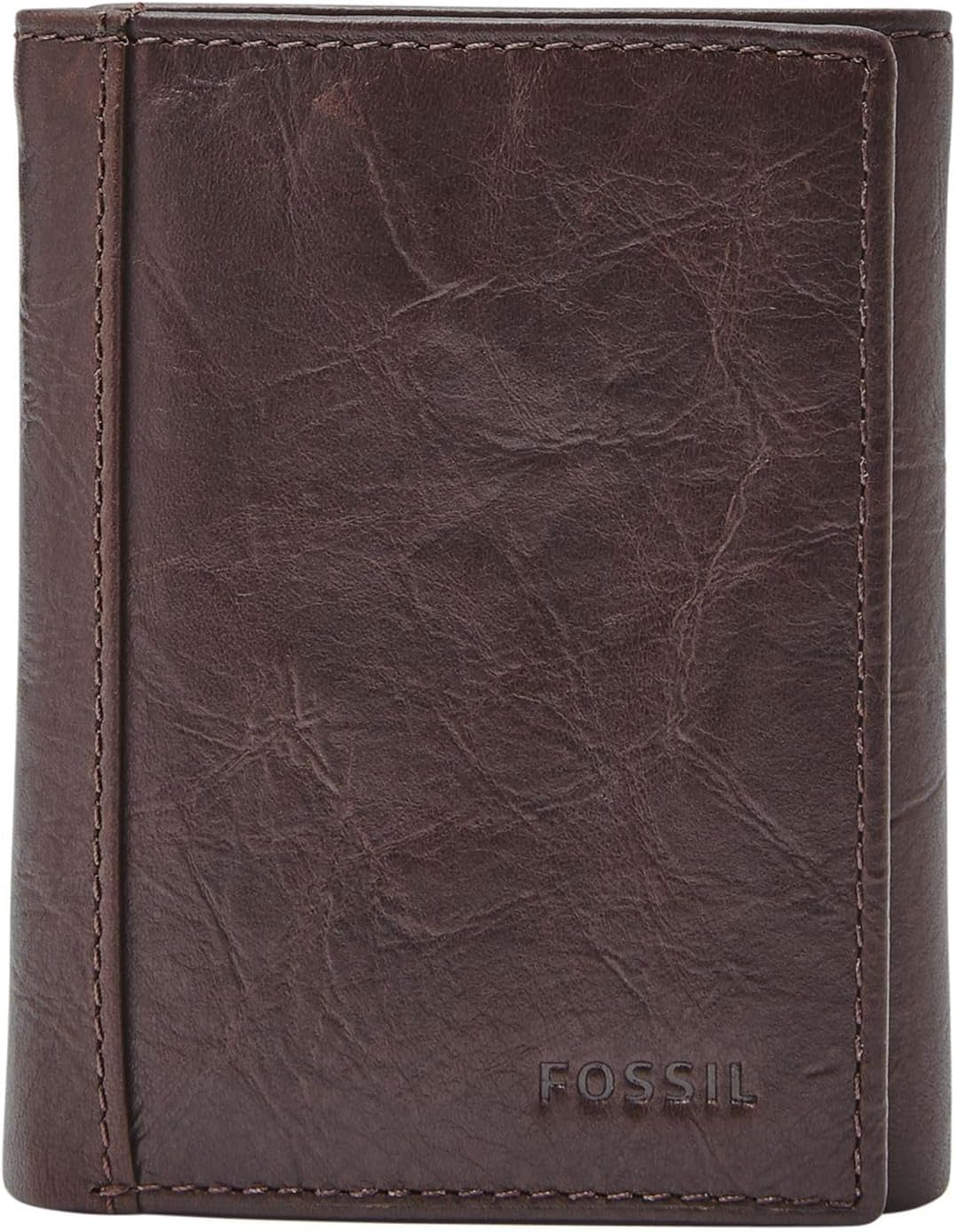 Pánská peněženka Fossil Neel Leather Trifold 8,255 cm D x 1,905 cm Š x 10,16 cm V Pánská peněženka Naty Shop Brown