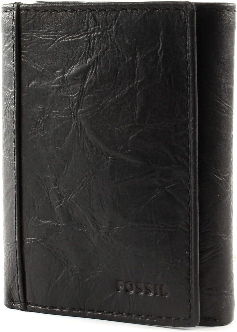 Pánská peněženka Fossil Neel Leather Trifold 8,255 cm D x 1,905 cm Š x 10,16 cm V Pánská peněženka Naty Shop Černá