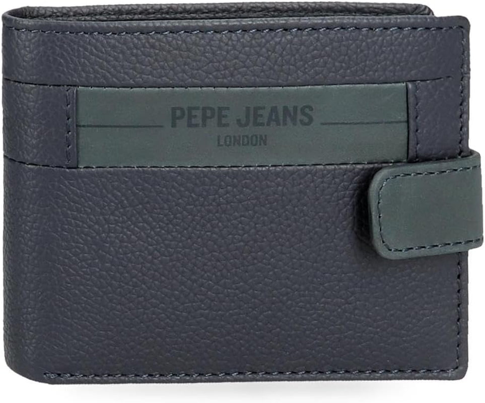 Peněženky a peněženky Pepe Jeans Checkbox Hovězí kůže, černá, hnědá, modrá a šedá - Naty Shop