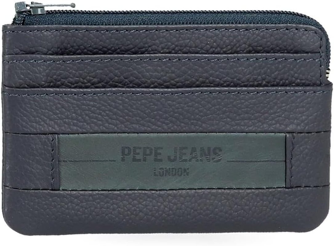 Pepe Jeans Checkbox Hovězí kůže Peněženky a peněženky Černá Hnědá Modrá Šedá Pánská peněženka Naty Shop Modrá peněženka