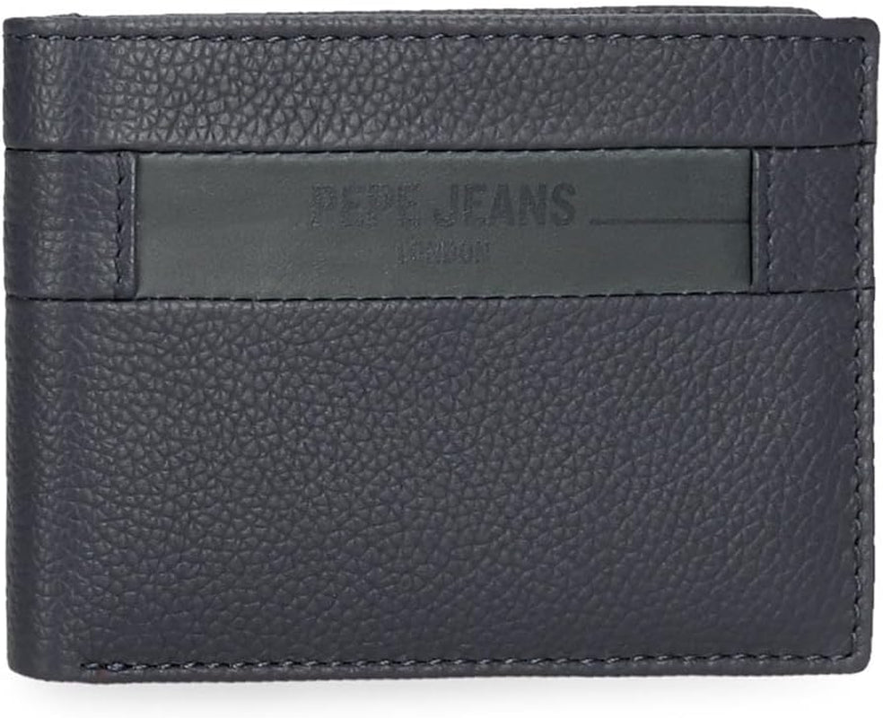 Pepe Jeans Checkbox Hovězí kůže Peněženky a peněženky Černá Hnědá Modrá Šedá Peněženka Muži Naty Shop Modrá Peněženka
