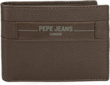 Pepe Jeans Checkbox Hovězí kůže Peněženky a peněženky Černá Hnědá Modrá Šedá Peněženka Muži Naty Shop Hnědá Peněženka